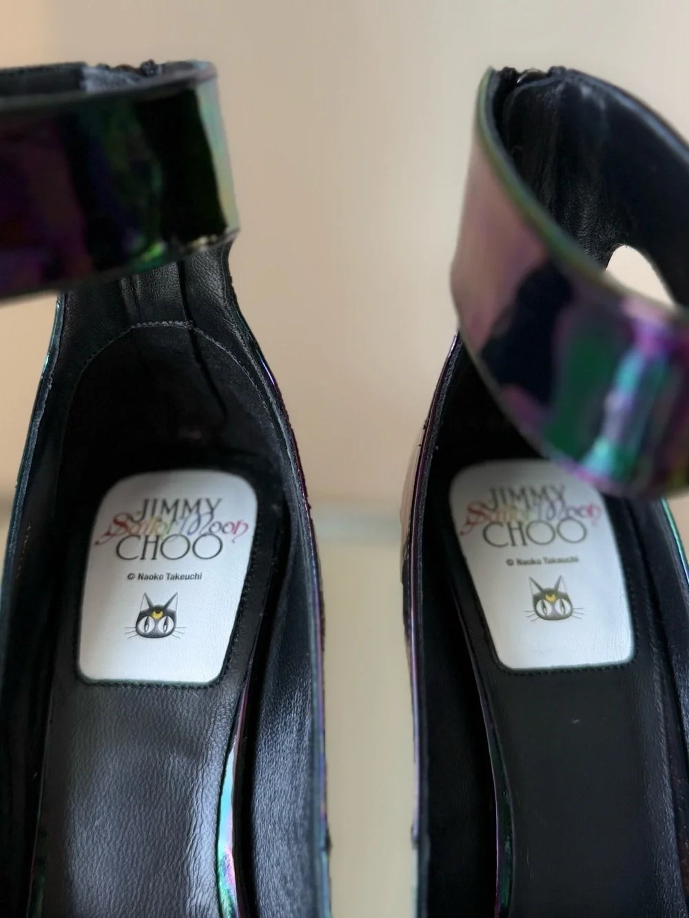 Jimmy Choo Sailor Moon Iridescent Luna Platform 140 leather heeled pumps 35